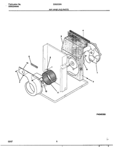 Air Handling Parts Diagram and Parts List for 5060009  Frigidaire Air Conditioner
