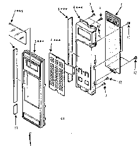 Part Location Diagram of 14381 Maytag Control frame