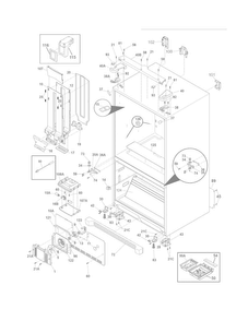 Cabinet Diagram and Parts List for FPHF2399MF4  Frigidaire Refrigerator