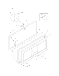 Part Location Diagram of 216059709 Frigidaire PANEL-INNER LID