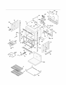 Lower Oven Diagram and Parts List for 79047733407  Kenmore Wall Oven