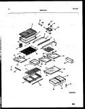 SHELVES AND SUPPORTS Diagram and Parts List for PRT217MCH2  Frigidaire Refrigerator