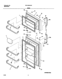 DOORS Diagram and Parts List for FRT18KB2CW0  Frigidaire Refrigerator