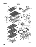 SHELVES Diagram and Parts List for MRT15DRED4  Frigidaire Refrigerator