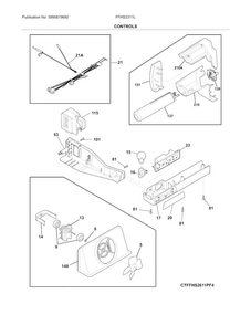 Controls Diagram and Parts List for FFHS2311LBQA  Frigidaire Refrigerator