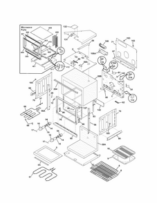 Lower Oven Diagram and Parts List for 79048842900  Kenmore Microwave