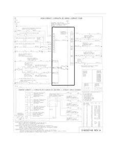 Wiring Diagram Diagram and Parts List for FGGS3045KFE  Frigidaire Range