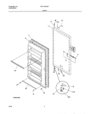 DOOR Diagram and Parts List for GFU17M3AW0  Gibson Freezer