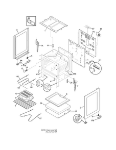 Body Diagram and Parts List for MFF312HSC  Frigidaire Range
