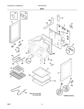 Part Location Diagram of 5304516202 Frigidaire WIRING HARNESS