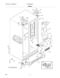 CABINET Diagram and Parts List for EW26SS85KS0  Electrolux Refrigerator