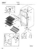 CABINET Diagram and Parts List for F82U20F3W1  Frigidaire Freezer