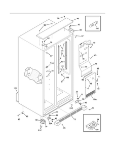 Cabinet Diagram and Parts List for E23CS78HPS6  Electrolux Refrigerator