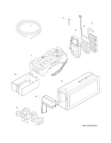 Fresh Food Ice Maker Diagram and Parts List for FPBS2777RF0  Frigidaire Refrigerator