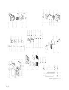Recommended Spare Parts Diagram and Parts List for FFPA1222R10  Frigidaire Air Conditioner