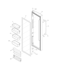 Refrigerator Door Diagram and Parts List for EI23CS65KS2  Electrolux Refrigerator
