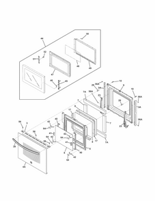 Doors Diagram and Parts List for 79049609312  Kenmore Microwave