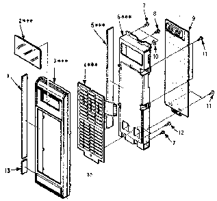 Control Panel Parts Diagram and Parts List for 5648744780  Kenmore Microwave