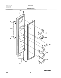 FREEZER DOOR Diagram and Parts List for PLRS237ZAB1  Frigidaire Refrigerator