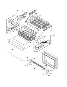 Freezer Drawer/baskets Diagram and Parts List for EI28BS56ISF  Electrolux Refrigerator