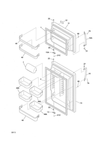 Part Location Diagram of 241588206 Frigidaire SERVICE DATA SHEET