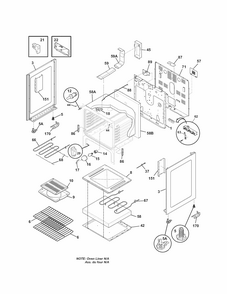 Body Diagram and Parts List for 79092202015  Kenmore Range