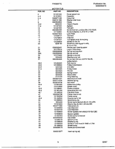 Motor/tub Page 2 Diagram and Parts List for FWS6977E  Frigidaire Washer