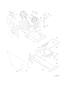 Motor/blower/belt Diagram and Parts List for 41797812704  Kenmore Washer Dryer Combo