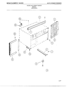 Air Conditioner Page 9 Diagram and Parts List for 5167A  Frigidaire Air Conditioner