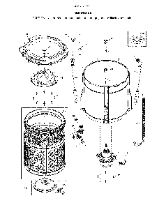 Motor/tub Diagram and Parts List for 41771712512  Kenmore Washer Dryer Combo