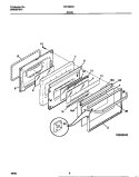DOOR Diagram and Parts List for FEF350CCTF  Frigidaire Range