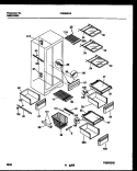 SHELVES AND SUPPORTS Diagram and Parts List for FRS28XHAB0  Frigidaire Refrigerator