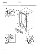 CABINET / CONTROL / SHELVES Diagram and Parts List for FFU09M5CW2  Frigidaire Freezer