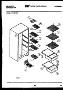 SHELVES AND SUPPORTS Diagram and Parts List for FPK190EN3W  Kelvinator Refrigerator