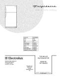 COVER Diagram and Parts List for FRT18HS6DSC  Frigidaire Refrigerator