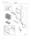 CABINET Diagram and Parts List for FFU14FC4CW3  Frigidaire Freezer