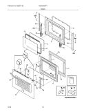 DOOR Diagram and Parts List for CGES3065KF3  Frigidaire Wall Oven