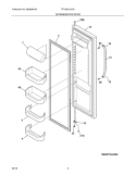 REFRIGERATOR DOOR Diagram and Parts List for FFHS2612LS0  Frigidaire Refrigerator