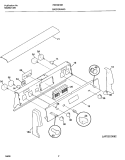 BACKGUARD Diagram and Parts List for FEFB67BHDA  Frigidaire Range