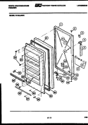 DOOR PARTS Diagram and Parts List for FU134JRW5  Frigidaire Freezer