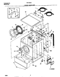 CABINET / DOOR / TOP Diagram and Parts List for FWT445GCS0  Frigidaire Washer