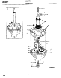 TRANSMISSION Diagram and Parts List for FWS6976FS1  Frigidaire Washer