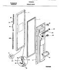 FREEZER DOOR Diagram and Parts List for FRS28XGCD0  Frigidaire Refrigerator