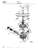 MOTOR & PUMP Diagram and Parts List for MDB121GFR1  Frigidaire Dishwasher