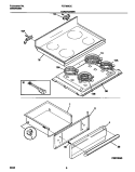 TOP / DRAWER Diagram and Parts List for FEF388CCTC  Frigidaire Range