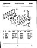 BACKGUARD Diagram and Parts List for KF404GDW6  Frigidaire Range