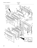 DOOR Diagram and Parts List for FGEF304DKBC  Frigidaire Range