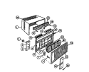 CABINET FRONT & WRAPPER Diagram and Parts List for AR18NS5N1  Frigidaire Air Conditioner