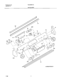 BACKGUARD Diagram and Parts List for PLES389CCC  Frigidaire Range