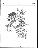 SHELVES AND SUPPORTS Diagram and Parts List for 95-2181-66-00  Tappan Refrigerator